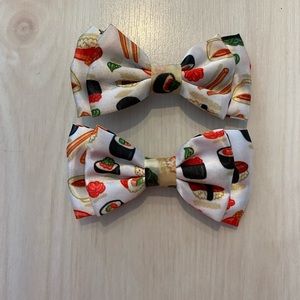 Sushi hair bow clips and Sushi pins lot